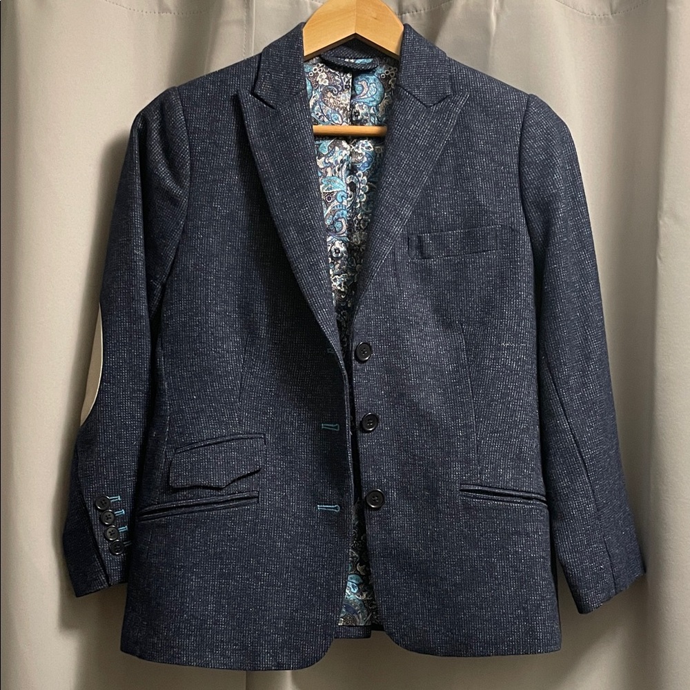 Navy Blazer with Paisley Lining